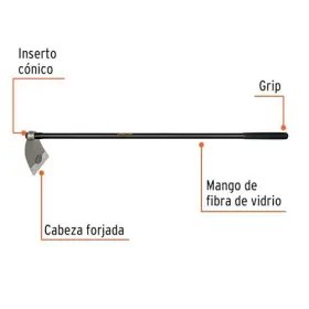 10621 Truper Forged Garden Hoe 2 Lb High Carbon Steel Onepiece Head 54inch Handl #2