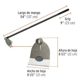 10621 Truper Forged Garden Hoe 2 Lb High Carbon Steel Onepiece Head 54inch Handl #3