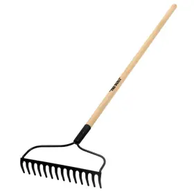 31353 Truper Tru Built 48-inch 14 Teeth Welded Bow Rake Wood Handle