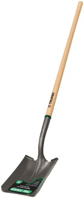 33041 Truper Tru Tough Square Point Shovel With Long Handle 48inch
