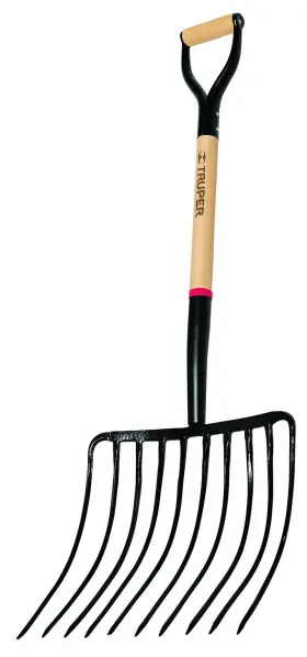 10-tine Truper 755625020116 33570 Tru Pro Ensilage Fork Forged Steel D-handle 30-inchbrown/a