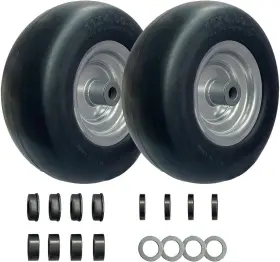 Dx001  Tsdxeel 11x4.00-5 Inch Flat Free Lawn Mower Tire And Wheel With 3.4 -5.0 Centered Hub
