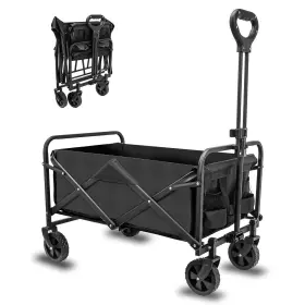 Twocorn 702571830313 Collapsible Foldable Wagon Beach Cart Heavy Duty With Wheels U