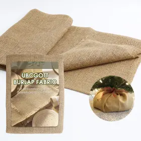 Fabric-u-03 Ubcgott Gardening Burlap Roll - Multipurpose Natural 20 Inch X 5 Feet Beige