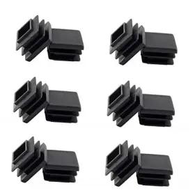 Uenhoy210924-020 Uenhoy 30 Pcs Square Plastic Plugs Insert End Caps Black Tubing For 1 Inch