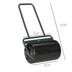 Us01-845343gn Uirio 20 In Push Tow Behind Lawn Roller Filled With 10 Gal Water Sand For Garden Yard #3