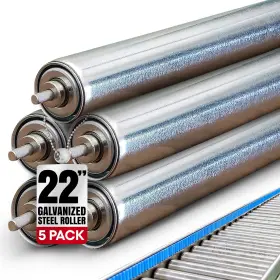 Usrs14g-16-roller-5 Ultimation Pack Of 5 Conveyor Rollers 1.5 Diameter Galvanized Steel 22 Between Frame