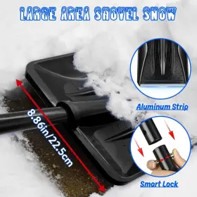 Umuaccan 717352840535 Snow Shovel For Car Driveway - 4 In 1 Survival With Aluminum Handle An #3
