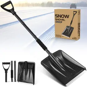 Umuaccan 717352840535 Snow Shovel For Car Driveway - 4 In 1 Survival With Aluminum Handle An