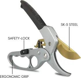 Uncommon Slate 711181197518 Pruning Shears Ratcheting Garden Tool Pruners For Gardening Hand Tools #2