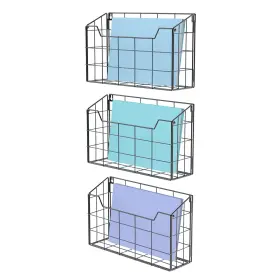B09mt36s9w Univivi 3-pack Wall File Organizer Hanging Holder Desk Magazine Letter Papers