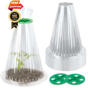 Clear-30pc Uqm Ccwc-30 30 Pack Garden Cloches For Plants Reusable Bell Plant