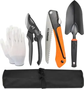 Ys050104 Urasisto Garden Tool Set 4 Pcs Gardening Kit -trowel Folding Orange
