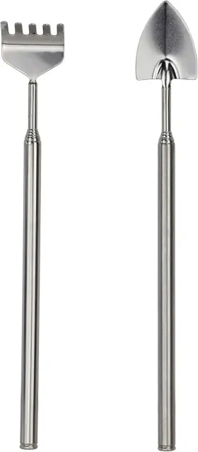 Gt163 Usa 445002634632 Telescoping Terrarium Rake And Trowel Tool Set Stainless-steel