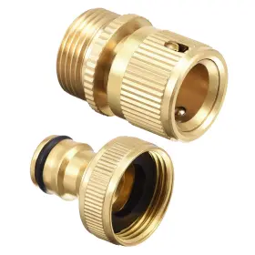 4bsp Uxcell 678202756898 1set Garden Hose Quick Connect Fittings 3/4bsp Thread Brass Connector