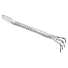 Uxcell 723115301458 Root Rake Stainless Steel 3 Prong Thickened Non-slip Handle Loosening Cultivator