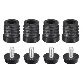 A23101900ux0314 Uxcell 4pcs Inserts For Round Tubes With Leveling Feet 19mm Black