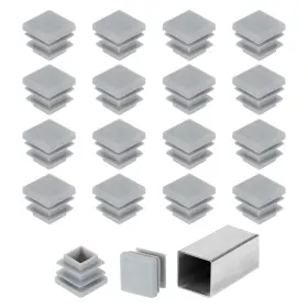 A24102300ux0118 Uxcell 5/8 Inch 16mm Square Tubing End Caps 32 Pcs 16 Mm X 14 Grey