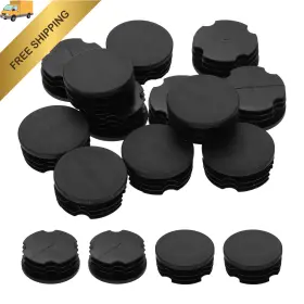 A25092300ux0981 Uxcell 12pcs 1-1/2 Inch 38.1mm Plastic Hole Plug Round Black