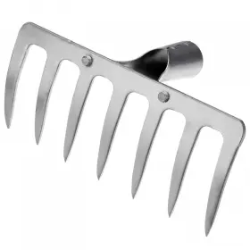 Uxcell B0bdvgydyb 7 Teeth Garden Rake Head Galvanized Manganese Steel Stone For