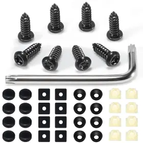 V-cpls-at001 Valardoh 8 Sets Anti-theft Stainless Steel License Plate Fasteners Rust Proof And