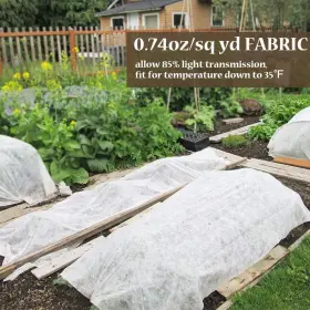 Valibe 714253108771 Plant Covers Freeze Protection 10 Ft X 30 Floating Row 10x30ft 0.74oz/yd #3