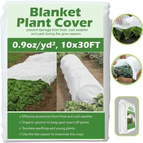 Valibe 714253108771 Plant Covers Freeze Protection 10 Ft X 30 Floating Row 10x30ft 0.74oz/yd