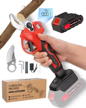Veitorld 711181417203 20v Electric Pruning Shears Garden 30mm 1.2ftft Cutting Diameter
