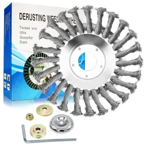 Yu873 Velnut 6 Inch Unbreakable Wired Trimmer Blade Steel Wire Brush Cutter Head