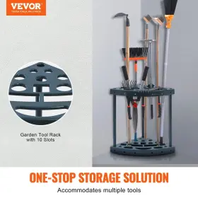 Vevor 197988273592 Garden Tool Organizer 19 Slots Yard Tower Rack For Garage Organizat #2