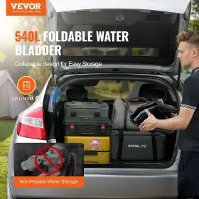 142.7 Vevor 197988383024 Portable Water Storage Bladder Gal Pvc Collapsible Tank Black #2