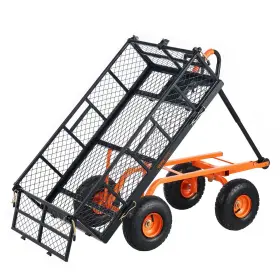 Vevor 197988390473 Dump Cart Metal Garden With Easy To Assemble Frame Wagon