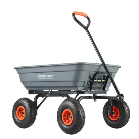 Vevor 197988393771 Dump Cart Poly Garden With Easy To Assemble Steel Frame W