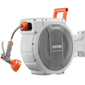 Vevor 197988507758 Retractable Garden Hose Reel 1/2 Inch X 84 Ft Wall Mounted Heavy Duty Gar