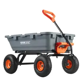 Vevor 197988549925 Garden Cart Durable Poly Dump With Simple Assembly Steel Structure