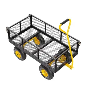 Vevor 197988838265 Steel Garden Cart 900lb Capacity Utility Yard Wagon With All-terrain 10in Tires