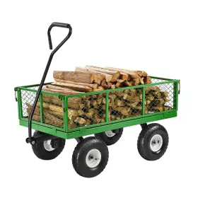 Vevor 197988842996 Steel Garden Cart 1200lbs Capacity Heavy Duty Wagon Utility 10in Tires