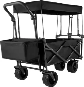 Vevor 445051529569 Collapsible Wagon With Canopy 220lbs Foldable Stroller For Kids Be