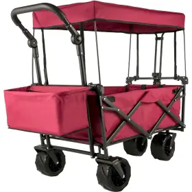 Vevor 617201566848 Extra Large Collapsible Garden Cart With Removable Canopy Folding Wagon U