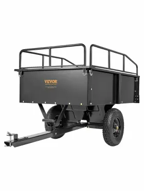 Vevor 629721846607 Heavy Duty Atv Trailer Steel Dump Cart 750-pound Removable Sides