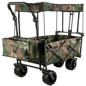 Vevor 742521699348 Collapsible Folding Wagon With Removable Canopy Heavy Duty Foldable