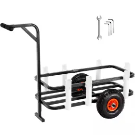 Vevor 744759671615 2.0 Cu. Ft. Beach Fishing Cart 200 Lbs. Heavy-duty Steel Fish And Marine Ga