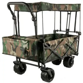 Vevor 840281514977 3 Cu.ft. Collapsible Folding Utility Wagon Steel Garden Cart