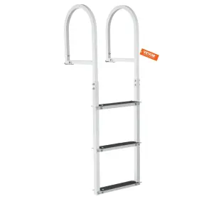 Vevor 840281575411 Dock Ladder Removable 3 Steps 500 Lbs Load Capacity Aluminum Alloy Pontoon B