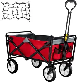 Vevor 840281597703 Wagon Cart Collapsible Folding With 176lbs Load Outdoor Utility Gar