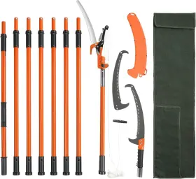 Gzj-8m8 Vevor Manual Pole Saw 7.3-27 Ft Extendable Tree Pruner #2