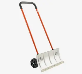 H611 Vevor Winter Snow Pusher Shovel Wheels 24 Inch Durable Metal Plow For Driveway
