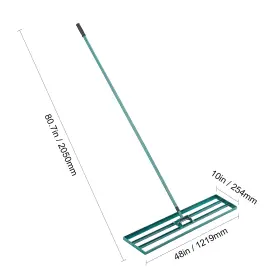 Ljy9002 Vevor Lawn Leveling Rake 36inchx10inch Heavy-duty Leveler With 78inch Steel