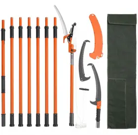 Sdgzjbxzzk8m8k9pg Vevor Manual Pole Saw Extendable Tree Pruner 7.3-27 Ft Fiberglass Scissors