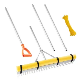 Ysscplhj36in5c4ld001 Vevor Landscape Rake 36 Inch Head 102 Handle Aluminum For Leaf Clearing
